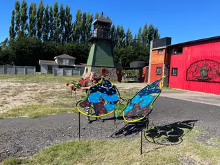 Fjärilar vid verkstaden.